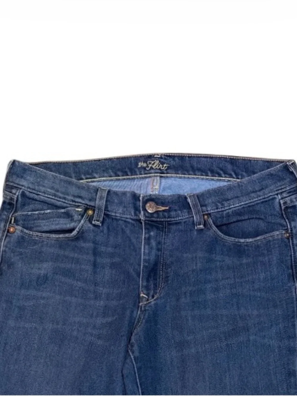 Old Navy The Flirt Bootcut Jeans Size 12 Long Medium Wash Stretch 33 Inseam - Picture 2 of 8